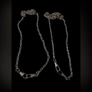 Purse Chain Straps or (Great for Necklace Making) Silver Toned 23 and 26 inches